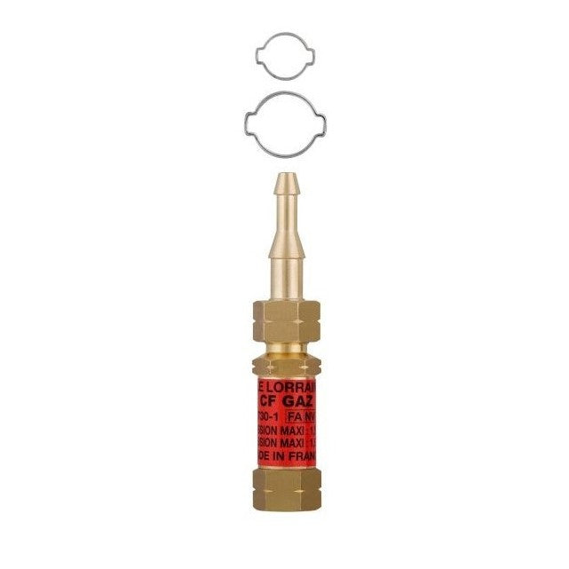 Raccord anti-retour acétylène D 6.3/10mm 16 X 150 G (chalumeau)