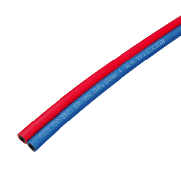 Tuyau jumelé oxygène/acétylène Ø 6,3/10mm (au mètre)