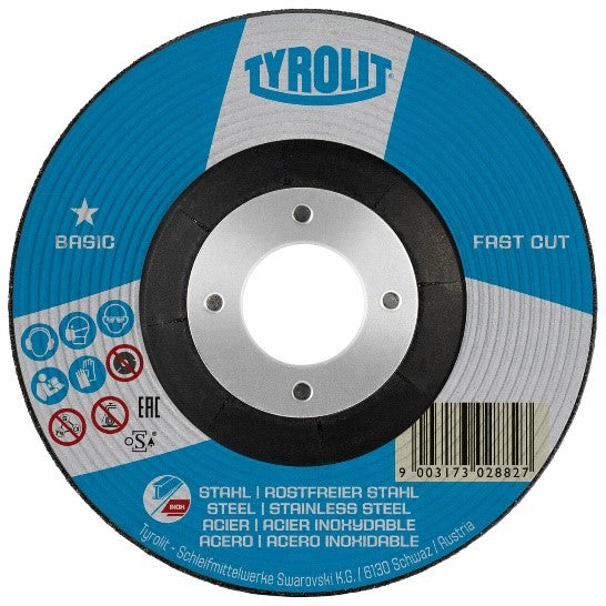 Disque à meuler 125 X 6.0 X 22.23 Acier/Inox Basic Fastcut