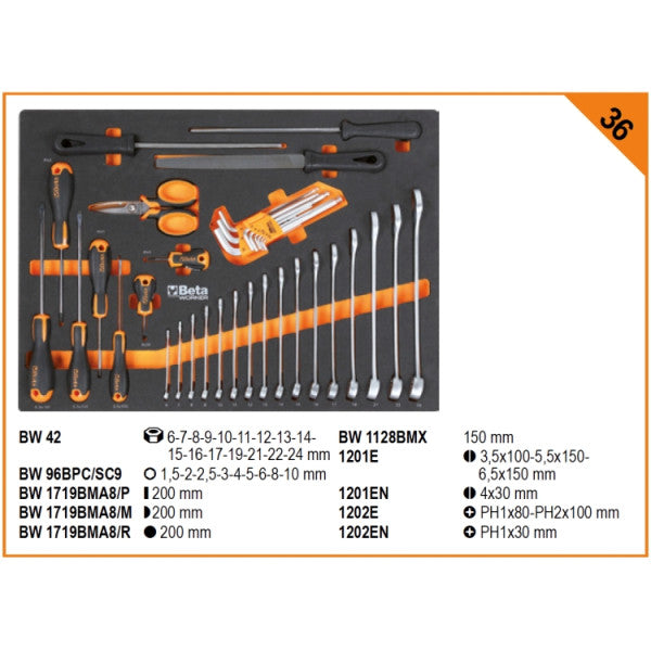 Servante Beta BW-C04BOX-AVU + 196 OUTILS