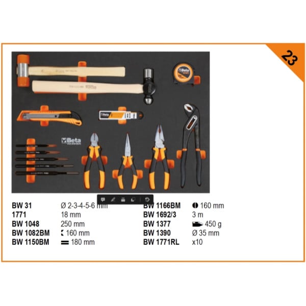 Servante Beta BW-C04BOX-AVU + 196 OUTILS