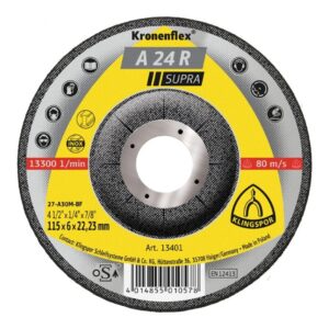 Disque à meuler 125X6.0X22.2 A 24R Supra – Klingspor